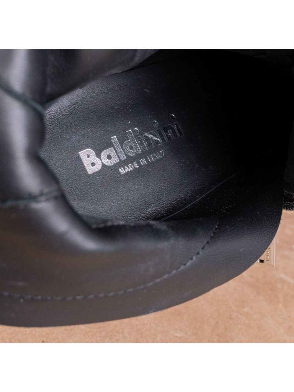 Baldinini Women Tron Black Leather Lace-up Zip Party Festival Boots 6.5US EUR37 - Picture 4 of 8